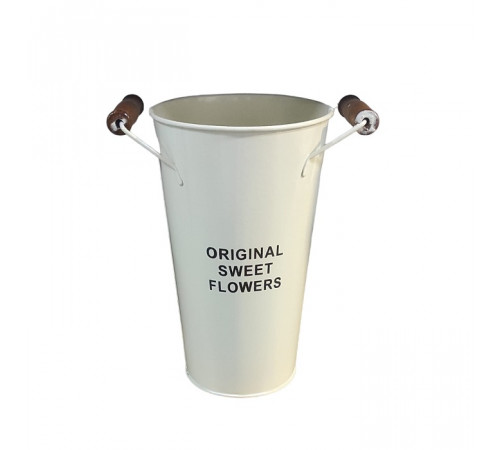 Вазон металлический с ручками "ORIGINAL SWEET FLOWERS" D20см/Н40см.