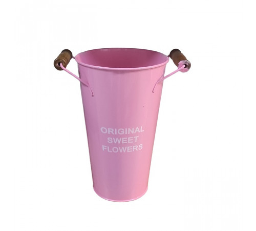 Вазон металлический с ручками "ORIGINAL SWEET FLOWERS" D20см/Н40см.