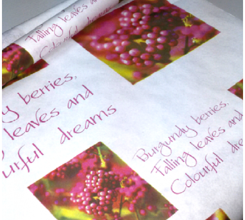 Бумага Крафт "Burgundy berries"(Финляндия) 40гр*м2/75см*10м.
